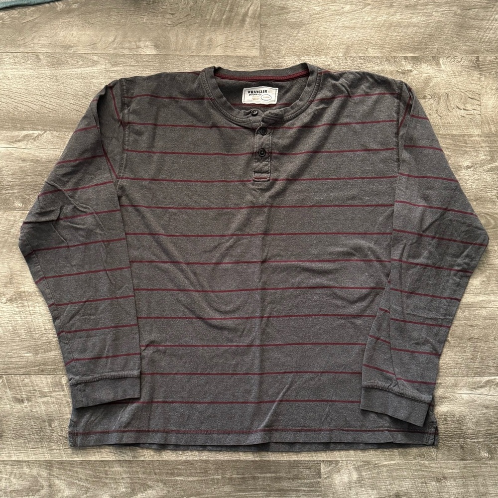 Wrangler Long Sleeve Striped Men’s Tee